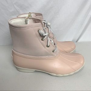 Sperry Women's Pastel Pink Saltwater Blush Winter Boots Size 10 41